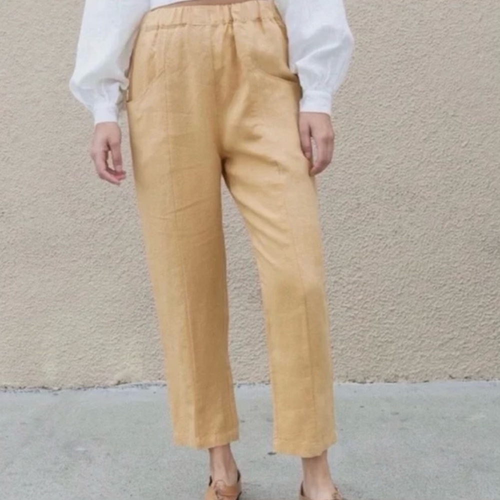 Mate the Label Willow Linen Pants in Ochre